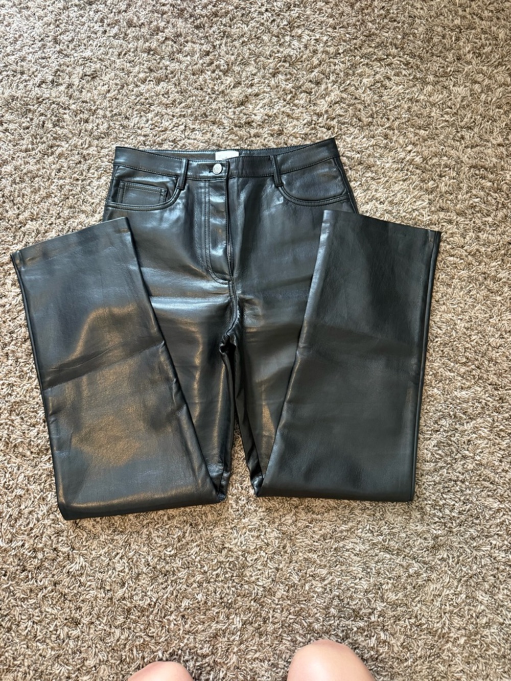 Wilfred Black Faux Leather Waistband Detail